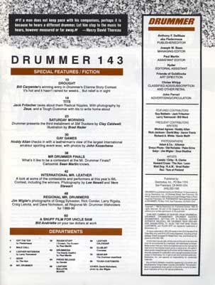 Drummer Issue 143: Contents