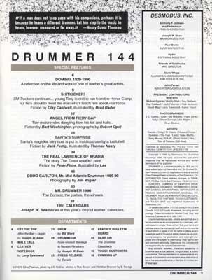 Drummer Issue 144: Contents