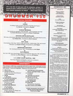 Drummer Issue 150: Contents