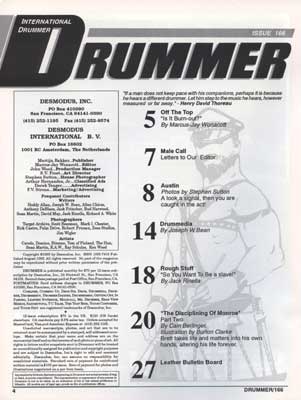 Drummer Issue 166: Contents-1