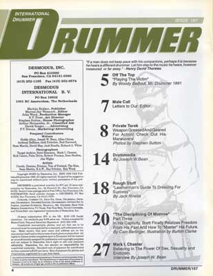 Drummer Issue 167: Contents-1